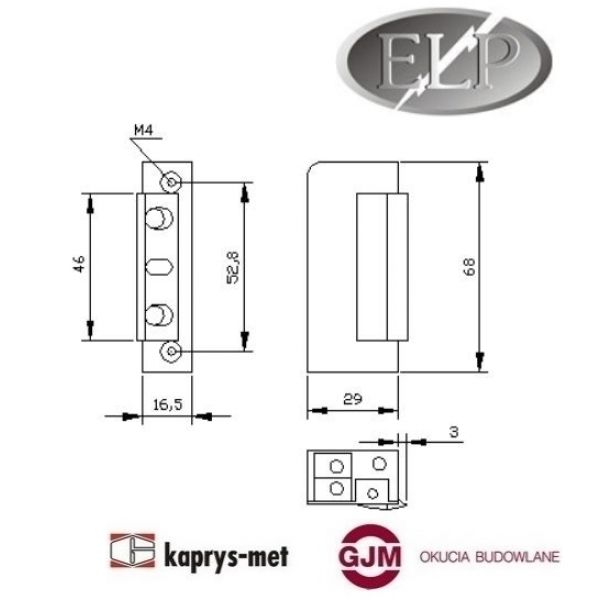 Zaczep Elektromagnetyczny R5 bez blokady Elektra Plus R5-12.10