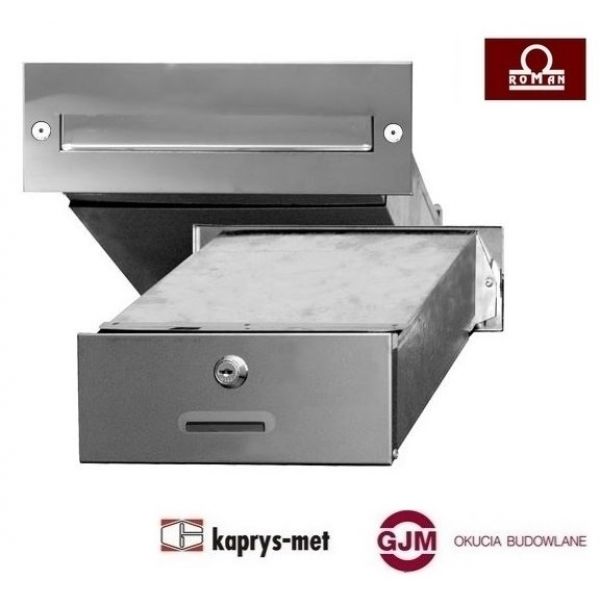 Skrzynka na listy do muru SM-1 SZABLO nierdzewna