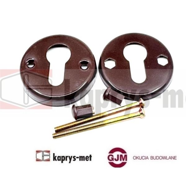 Tarczka malowana aluminiowa na wkładkę brąz POL-KLAM