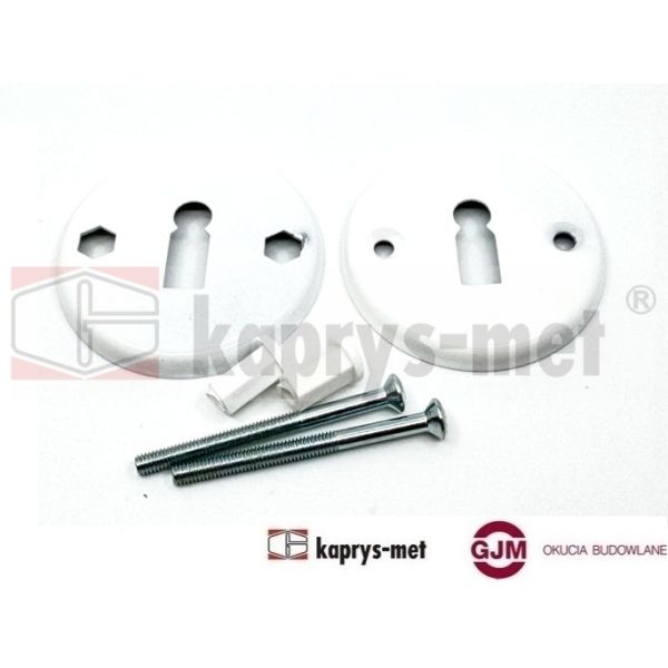 Tarczka malowana aluminiowa na klucz biały POL-KLAM