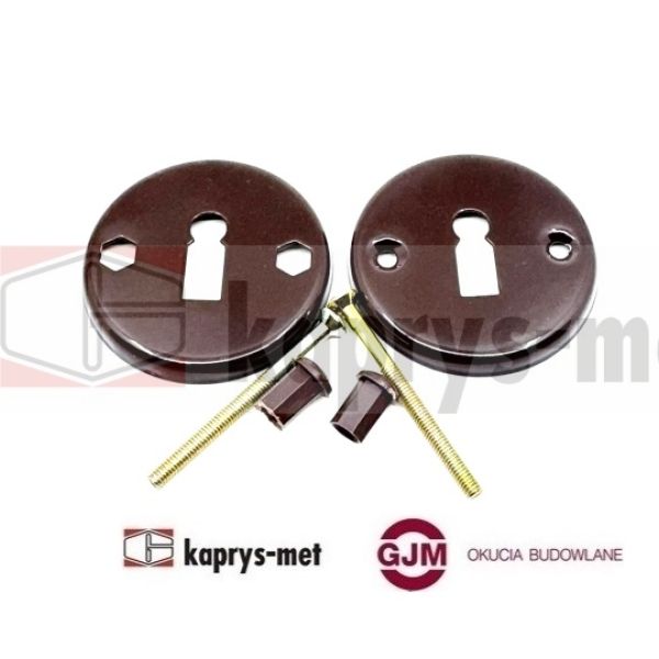 Tarczka malowana aluminiowa na klucz brąz POL-KLAM