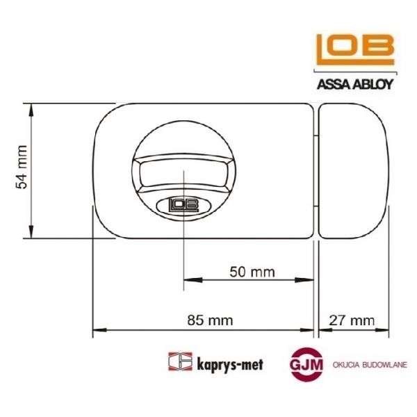 Zamek wierzchni TB51 brąz LOB ASSA ABLOY