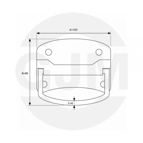 Uchwyt skrzyniowy 90 ocynk biały GJM