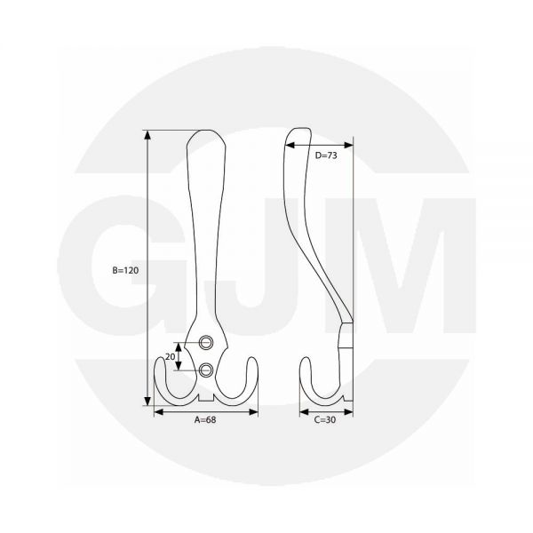 Wieszak GJM na kapelusz GP59 czarny