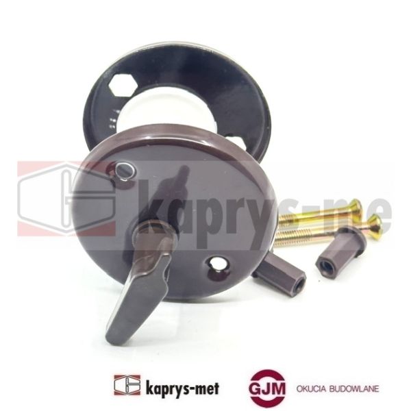 Blokada WC aluminiowa malowana brąz POL-KLAM