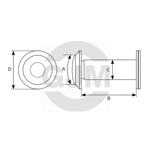 Wizjer GJM W16D mosiądz