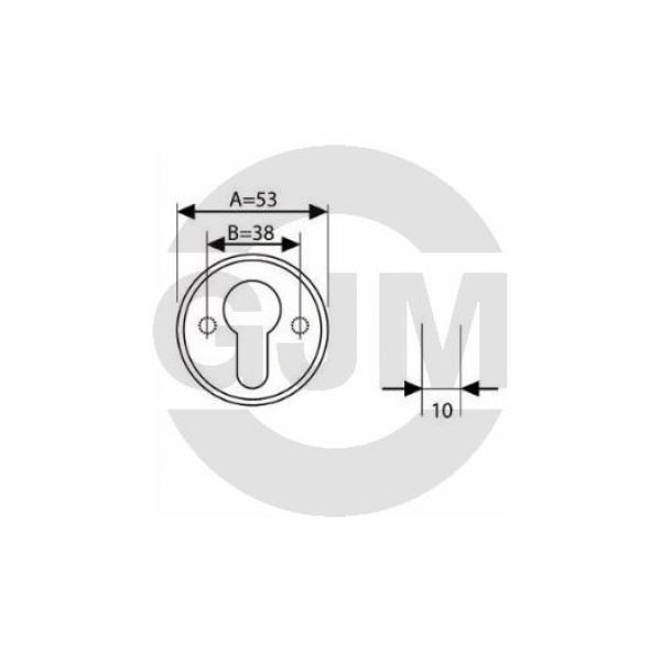 Szyld okrągły GJM na wkładkę - stal nierdzewna