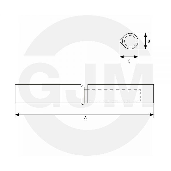Zawias GJM toczony 80x12mm