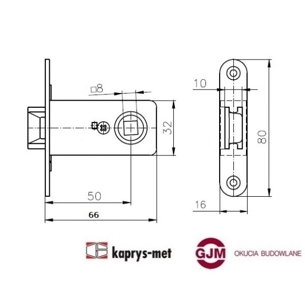 Zamek oszczędnościowy ocynk biały z zaczepem