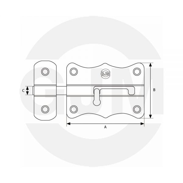 Zasuwka GJM 30 mosiądz