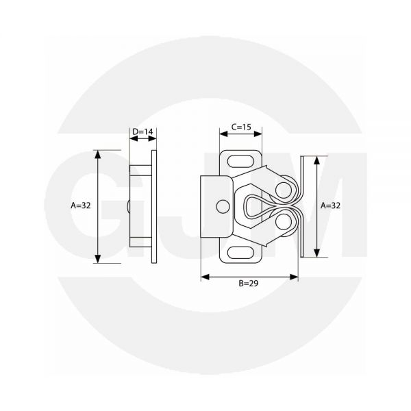 Zatrzask GJM sprężynowy