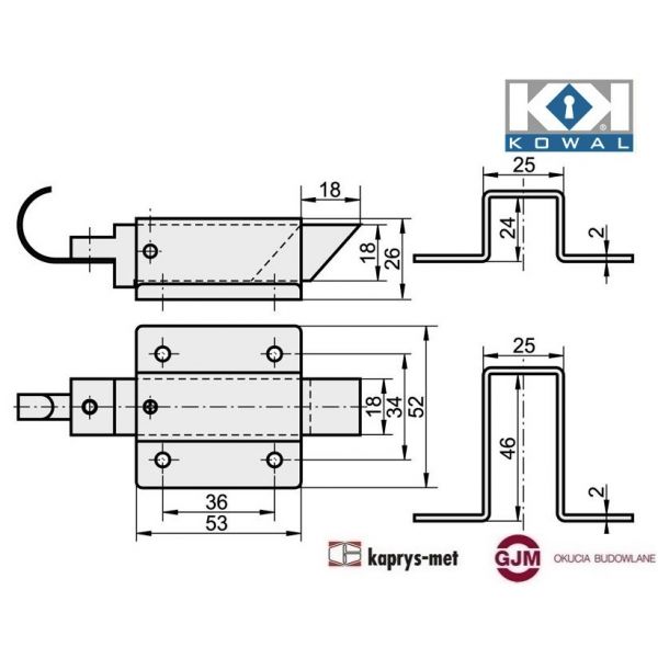 Zatrzask uniwersalny K-4 KOWAL