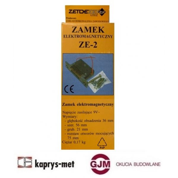 Zamek elektromagnetyczny ZE-2 ZDZ ŁÓDŹ